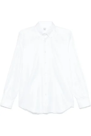 MAZZARELLI Overhemden, Heren, Wit, 5Xl, Witte Button-Down Overhemd Lange Mouwen