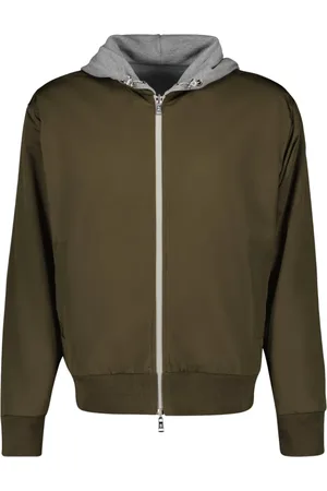 Moncler Sweatshirts & Hoodies, Heren, Groen, L, Reversible Zip Sweatshirt Oversize Hoodie