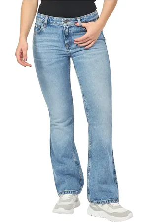 Guess Jeans, Dames, Blauw, W32, Denim, Bootcut Blauwe Denim Jeans