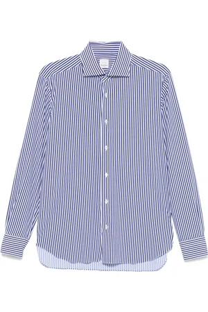 BARBA Overhemden, Heren, Blauw, 5Xl, Navy Button-Up Shirt
