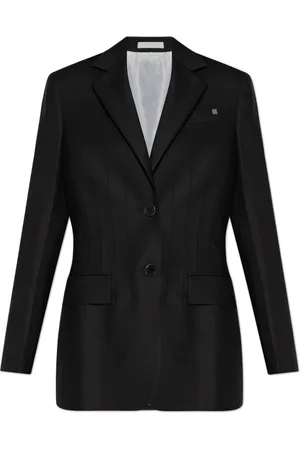 Helmut Lang Jassen, Dames, Zwart, S, Wol, Wollen blazer