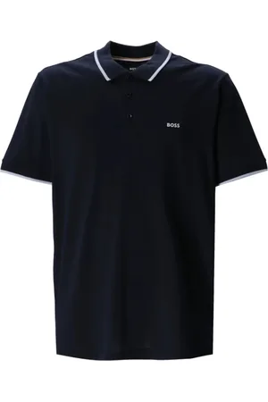 HUGO BOSS Tops, Heren, Blauw, XL, Katoen, Midnight Polo Sweater