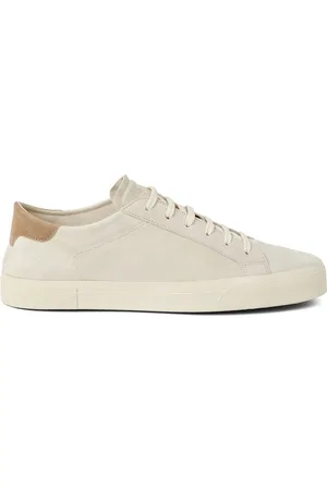 Brunello Cucinelli Schoenen, Heren, , 44 EU, Witte Vetersneaker met Rubberen Zool