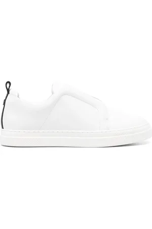 Pierre Hardy Schoenen, Dames, Wit, 37 EU, Leer, Witte/zwarte instap sneakers zonder veters