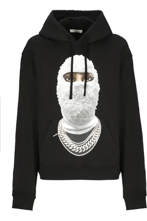 Ih Nom Uh Nit Sweatshirts & Hoodies, Heren, Zwart, L, Katoen, Zwarte Katoenen Hoodie met Logo Print