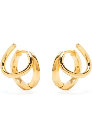 Panconesi Accessoires, Dames, Geel, ONE Size, Chunky Hoop Oorbellen met Gouden Afwerking