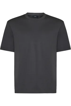 HERNO Tops, Heren, Grijs, S, Katoen, Grijze Crew Neck T-shirts en Polos