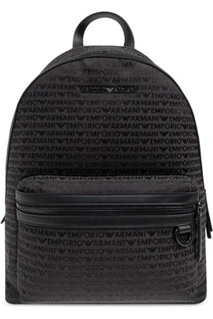 Emporio Armani Tassen, Heren, Zwart, ONE Size, Katoen, Stijlvolle zwarte tassen met verstelbare bandjes