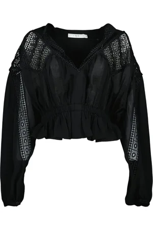 IRO Blouses & Shirts, Dames, Zwart, S, Zwarte Rixi Blouse met V-hals