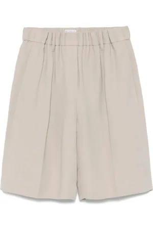 Brunello Cucinelli Korte broeken, Dames, Bruin, 2Xs, Lichtbruine Riemlus Shorts