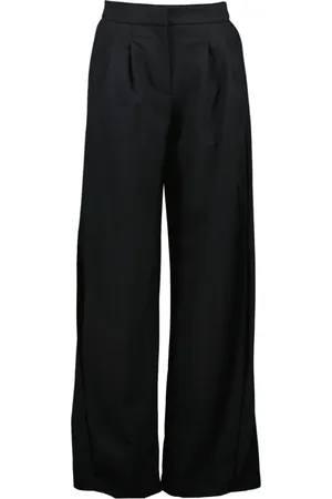 IRO Broeken, Dames, Zwart, S, Wol, Wijde Zwarte Broek Cirse