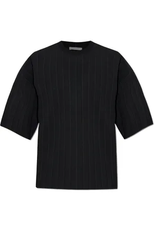 Helmut Lang Tops, Heren, Zwart, S, Polyester, T-shirt met logo