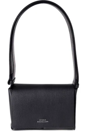 STUDIO NICHOLSON Tassen, Dames, Zwart, ONE Size, Zwarte Foldover Top Tas