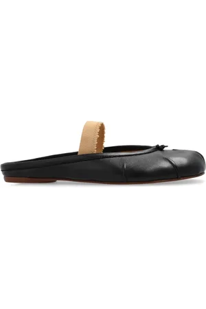 Maison Margiela Schoenen, Dames, Zwart, 36 EU, Leer, Tabi split-teen leren slides