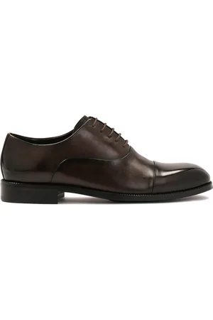 Kazar Schoenen, Heren, Bruin, 46 EU, Leer, Klassieke bruine cap toe oxfords
