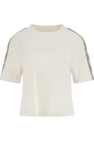 Guess Tops, Dames, , L, Katoen, Britney Crop Tee Katoenen T-shirt
