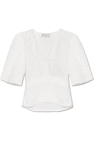 Munthe Blouses & Shirts, Dames, Wit, S, Katoen, Korte mouw top Florise