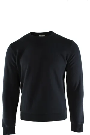 Woolrich Sweatshirts & Hoodies, Heren, Blauw, S, Katoen, Blauwe Katoen-Polyester Trui