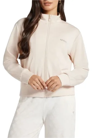 Guess Sweatshirts & Hoodies, Dames, , L, Polyester, Hoge hals Full Zip Sweatshirt Gelsey