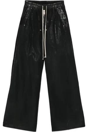Rick Owens Broeken, Dames, Zwart, S, Donkere schaduw elastische trekkoord broek