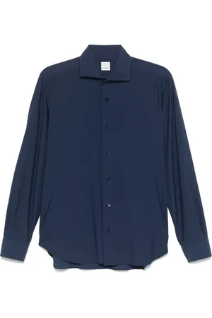 BARBA Overhemden, Heren, Blauw, 5Xl, Blauwe Knoopshirt