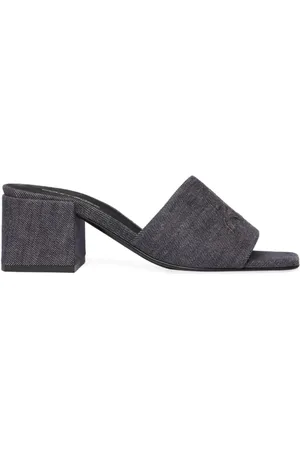 Courrèges Schoenen, Dames, Grijs, 37 EU, Grijze Instap Blokhak Sandalen