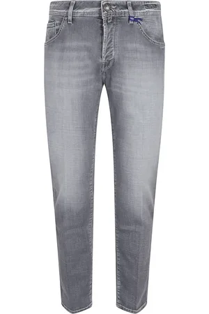 Jacob Cohen Jeans, Heren, Grijs, W32, Slim Cropped Broek