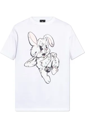 Paul Smith Tops, Heren, Wit, L, Katoen, T-shirt met print