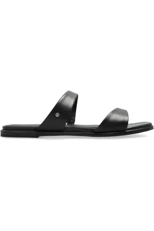Michael Kors Schoenen, Dames, Zwart, 40 EU, Leer, Jaida Slides