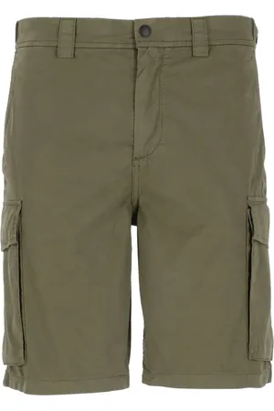 Woolrich Korte broeken, Heren, Groen, W34, Katoen, Groene Cargo Bermuda Shorts