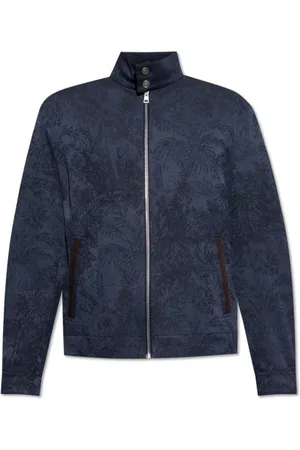 Etro Jassen, Heren, Blauw, XL, Katoen, Jas met jacquardpatroon