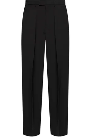 THEORY Broeken, Heren, Zwart, W31, Wol, Wollen broek met vouw