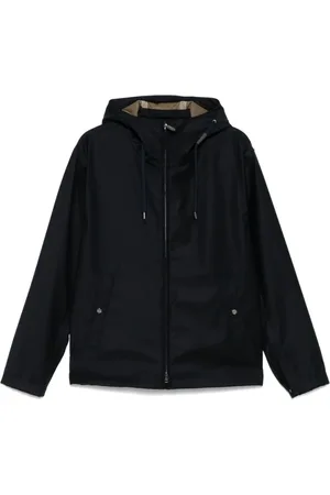 HERNO Jassen, Heren, Blauw, L, Middernachtblauwe Hoodie Stijlvol