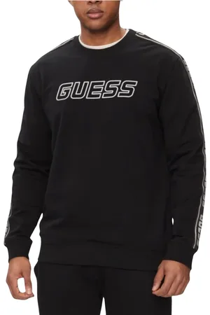 Guess Sweatshirts & Hoodies, Heren, Zwart, S, Katoen, Heren Logo Sweatshirt