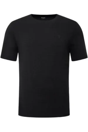 Guess Tops, Heren, Zwart, S, Katoen, Hedley SS Driehoek Logo T-shirt