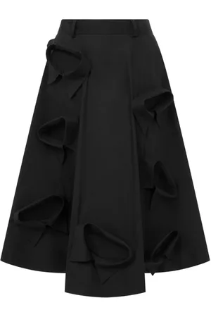 Moschino Rokken, Dames, Zwart, M, Zwarte A-lijn knielange rok