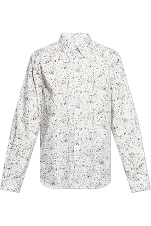 Paul Smith Overhemden, Heren, Wit, 2Xl, Katoen, Katoenen shirt met print