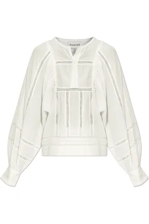 Munthe Blouses & Shirts, Dames, , S, Katoen, Top met ballonmouwen Finetta