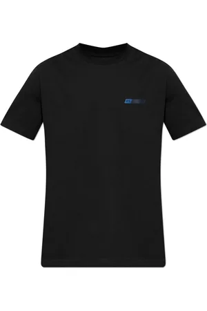 Paul Smith Tops, Heren, Blauw, M, Katoen, T-shirt met bedrukt logo