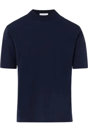 Paolo Pecora Truien, Heren, Blauw, 2Xl, Katoen, Navy Blauwe Korte Mouw Sweater