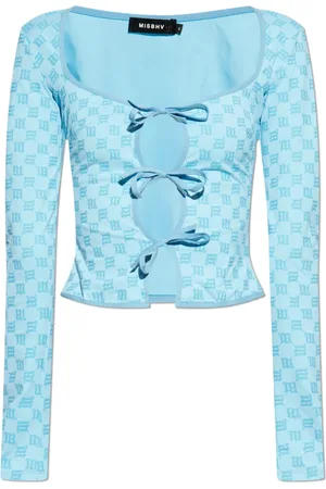 MISBHV Blouses & Shirts, Dames, Blauw, S, Monogram top