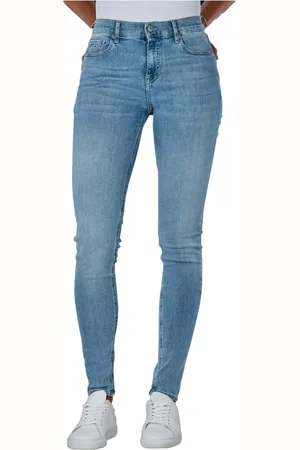Tommy Hilfiger Jeans, Dames, Blauw, W30 L30, Katoen, Skinny Jeans Nora Mid Rise