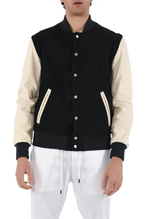 DFOUR Jassen, Heren, Blauw, 2Xl, Leer, Slim Fit Leren Bomberjack