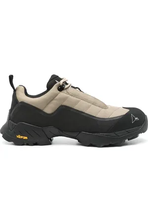 ROA Schoenen, Heren, Veelkleurig, 41 EU, Beige Chunky Lace-Up Sneaker Lug Sole