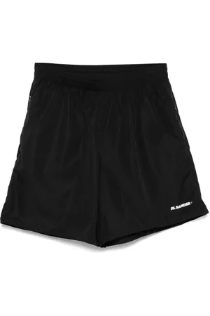 Jil Sander Korte broeken, Heren, Blauw, M, Blauwe Shorts met Elastische Taille en Zakken