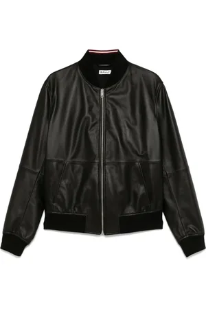 Bally Jassen, Heren, Zwart, L, Zwarte Jas met Rits en Zakken