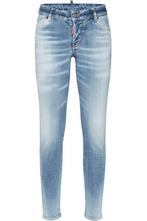 Dsquared2 Jeans, Dames, Blauw, M, Denim, Lichtblauwe Skinny Cut Denim Jeans