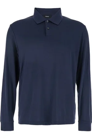 THEORY Tops, Heren, Blauw, 2Xl, Blauw Poloshirt met Klassieke Kraag