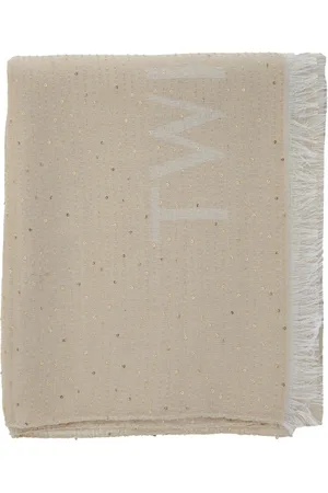Twin-Set Accessoires, Dames, , ONE Size, Pailletten, Paillet Sjaal met Logo