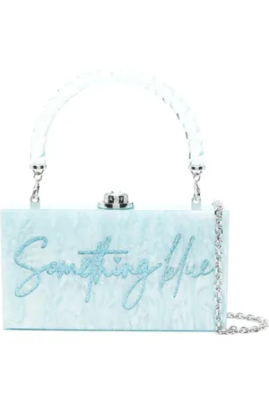 SOPHIA WEBSTER Tassen, Dames, Blauw, ONE Size, Stijlvol Lichtblauw Clutch Tas